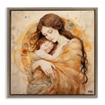 thumbnail image 1 of Stupell Industries Traditional Traditional Mother & Child Brown Floating Frame Canvas Art, 18 x 18, by RB, 1 of 8
