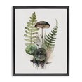 thumbnail image 1 of Stupell Industries Traditional Mushroom & Ferns Nature Black Floating Frame Canvas Art, 17 x 21, by Petals Prints Design, 1 of 6