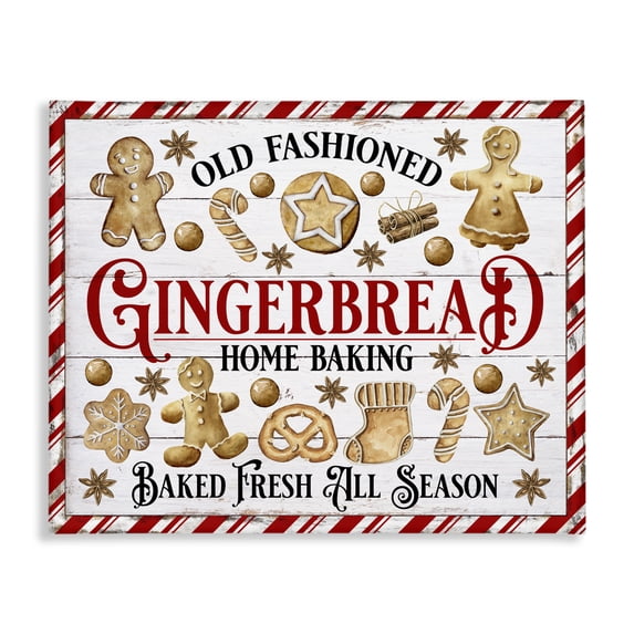 Stupell Industries Traditional Old Fashioned Gingerbread Canvas Art, 30 x 24, by Creatif Belle