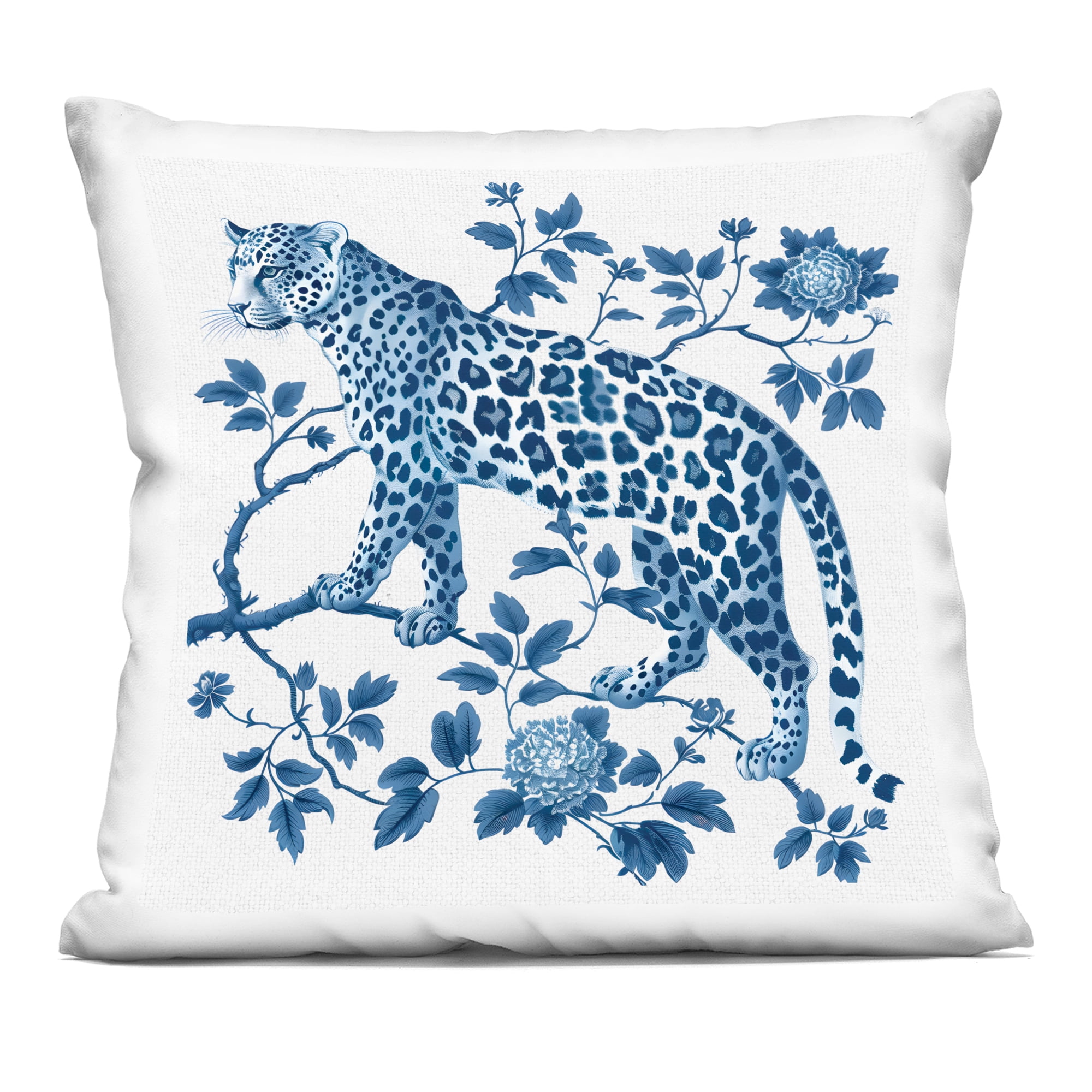 Stupell Industries Traditional Ornate Floral Leopard Decorative Printed Throw Pillow, design by Lettered and Lined