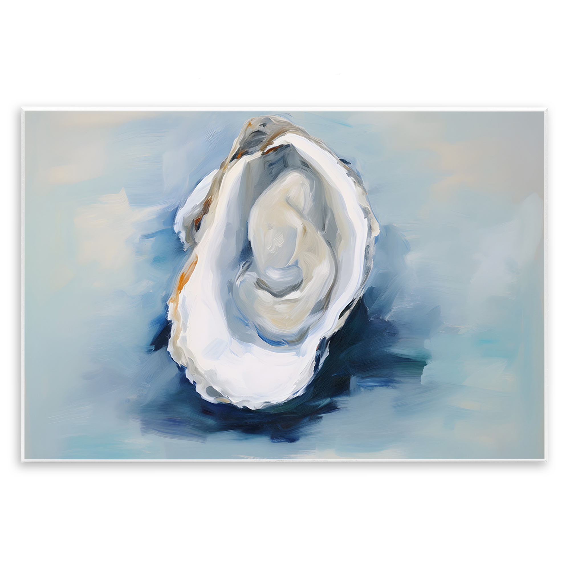 Stupell Industries Traditional Oyster View Nautical & Beach Painting Unframed Art Print Wall Art, 15 x 10