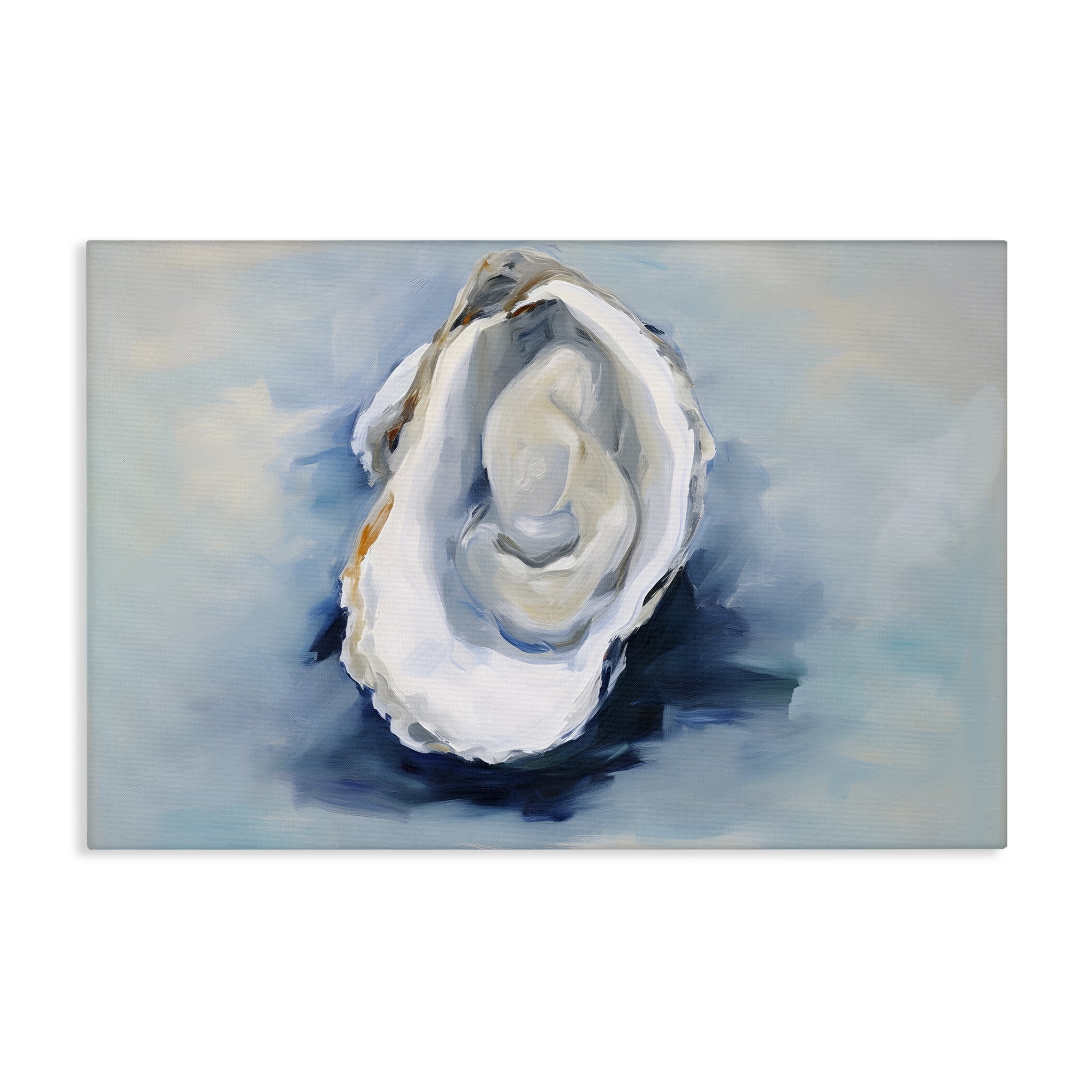 Stupell Industries Traditional Oyster View Nautical & Beach Painting Wrapped Canvas Art Print Wall Art, 36 x 24