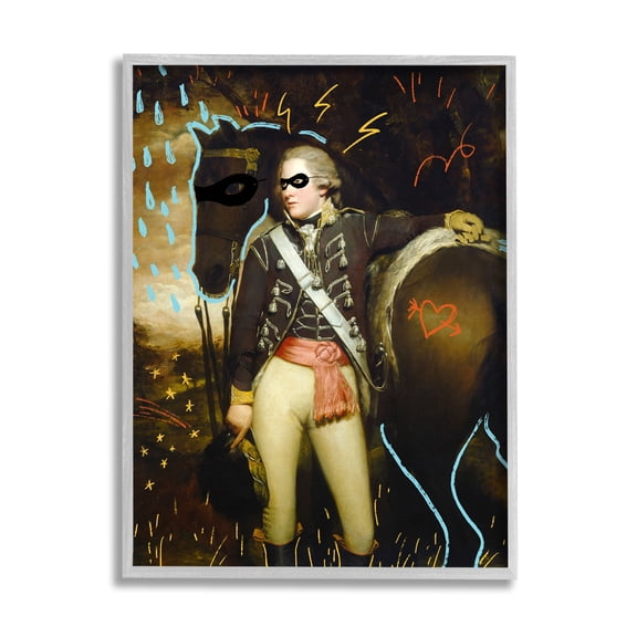 Stupell Industries Traditional Painting Abstraction Presidential Masked Horse, 16 x 20, Design by Jacob Green