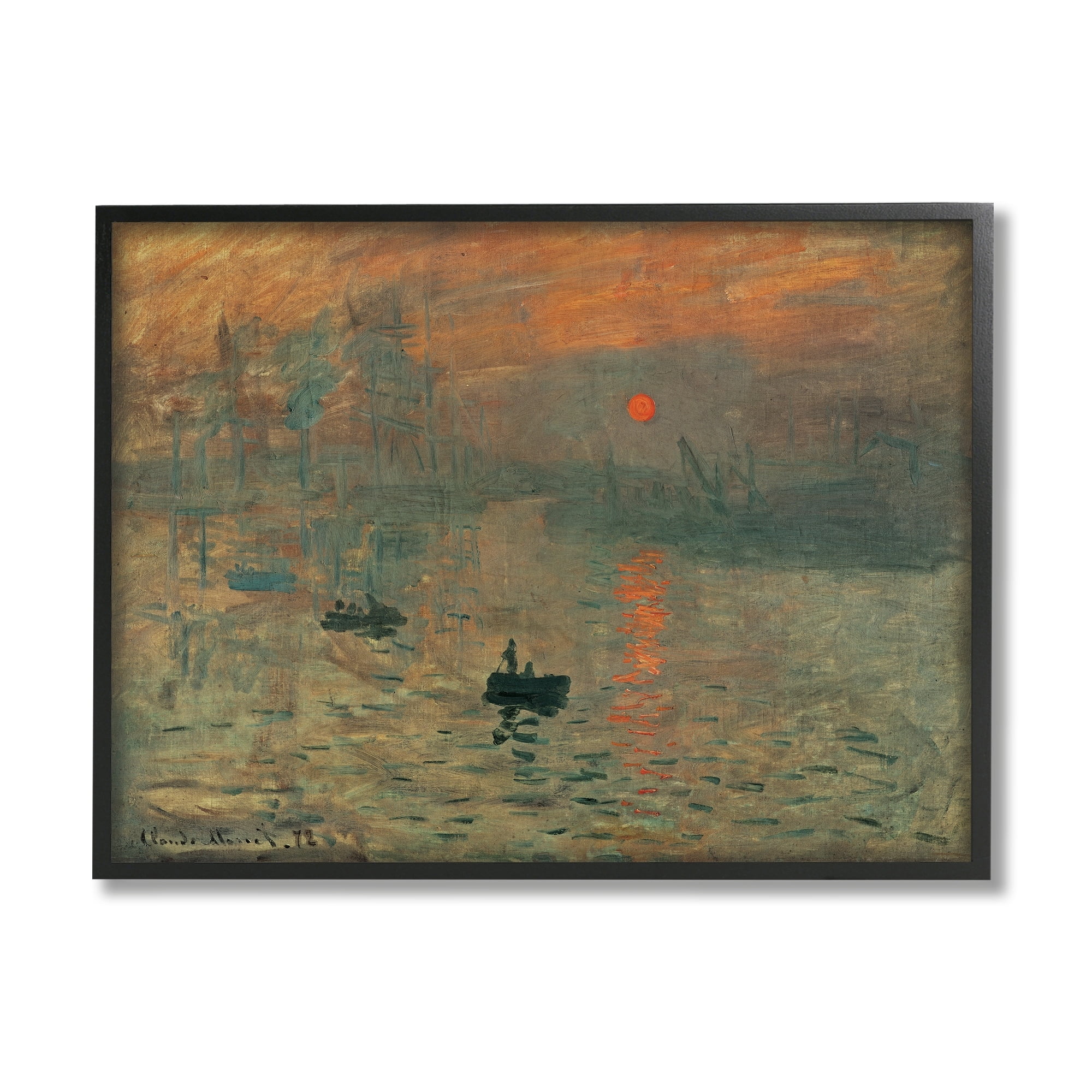 Stupell Industries Traditional Painting Impression Brouillard Monet Black Framed by Claude Monet