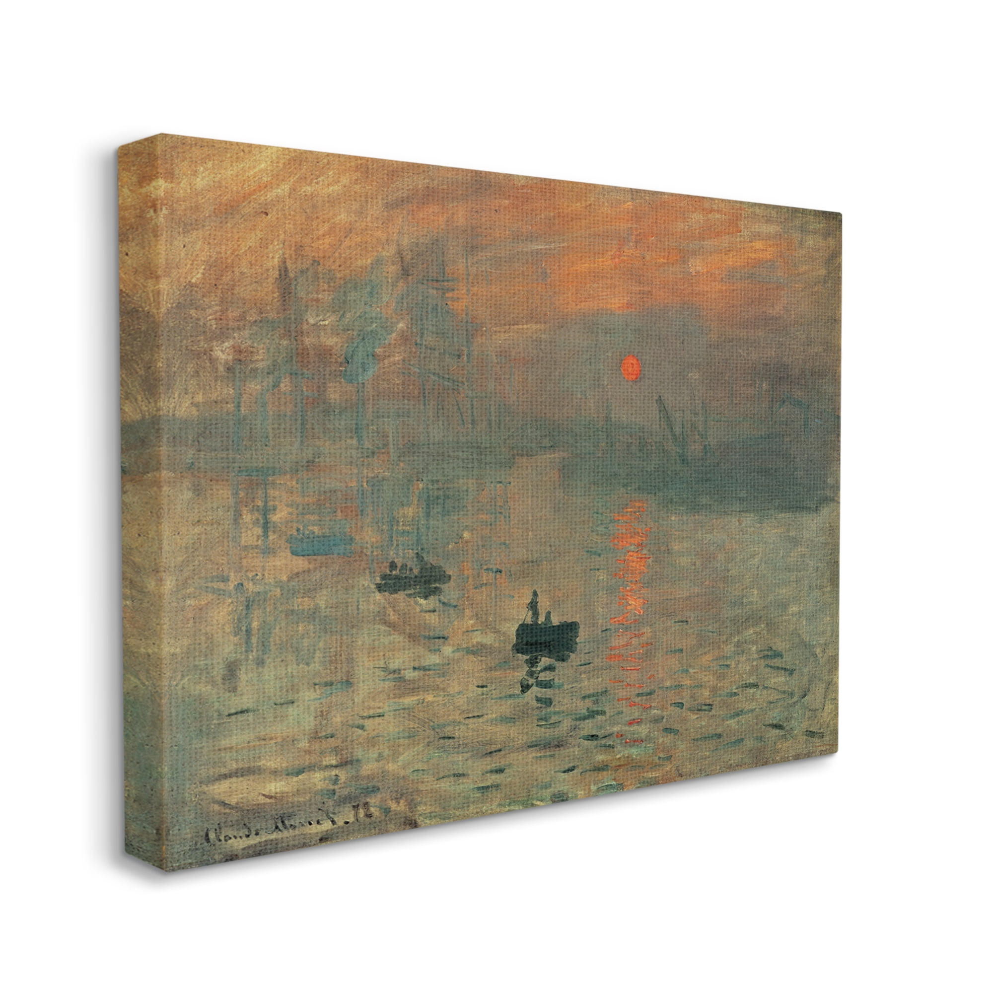 Stupell Industries Traditional Painting Impression Brouillard Monet Canvas Wall Art by Claude Monet