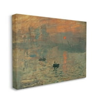 Stupell Industries Traditional Painting Impression Brouillard Monet Canvas Wall Art by Claude Monet