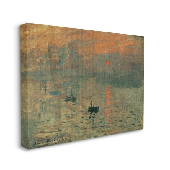 Stupell Industries Traditional Painting Impression Brouillard Monet Canvas Wall Art by Claude Monet