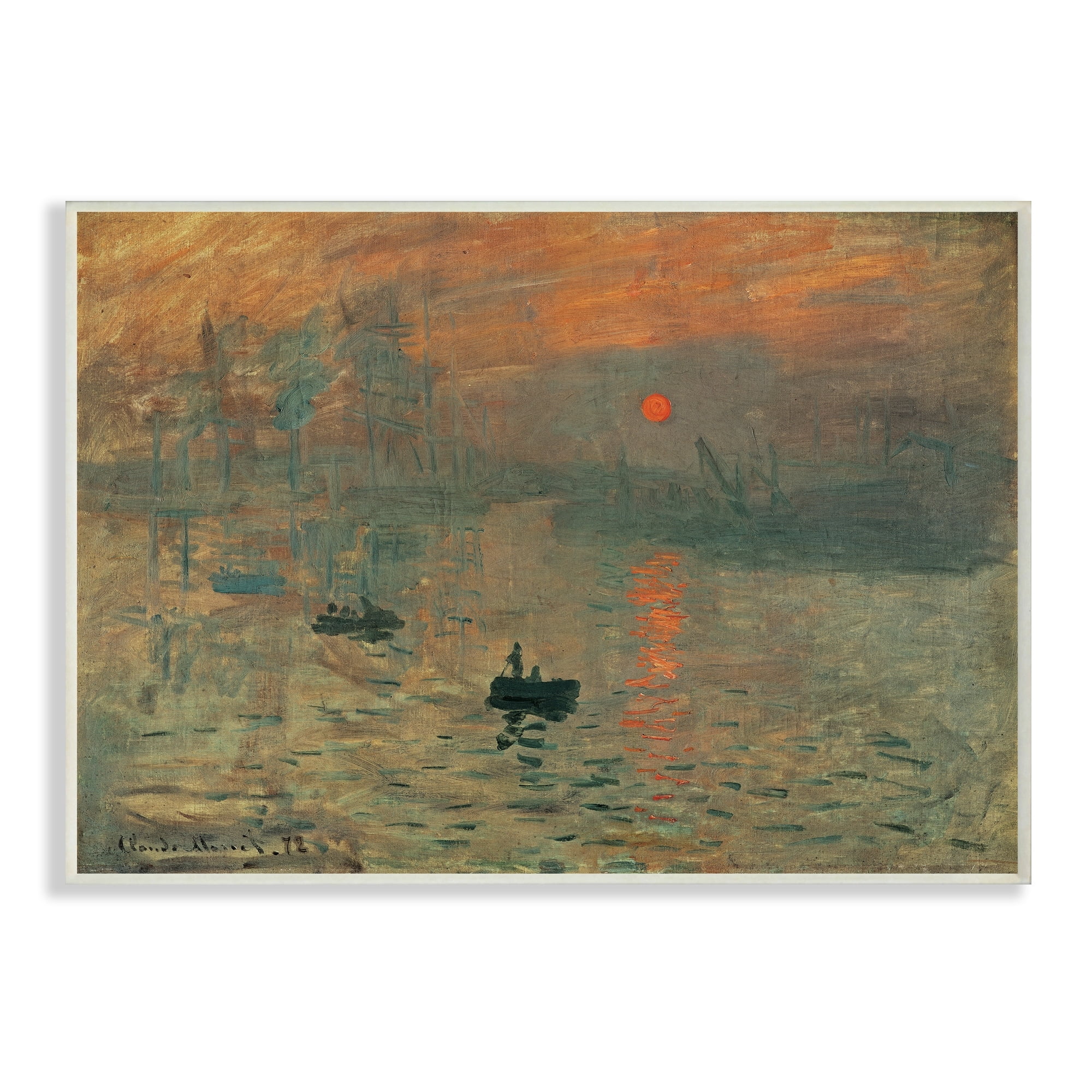 Stupell Industries Traditional Painting Impression Brouillard Monet Wall Plaque by Claude Monet