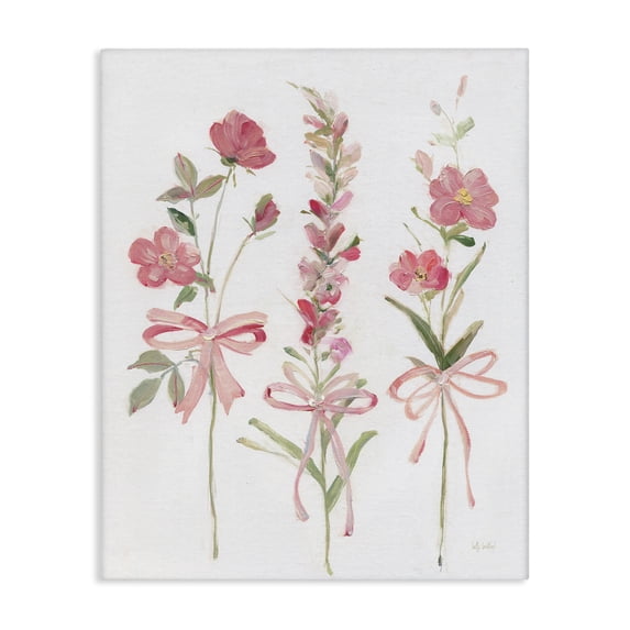 Stupell Industries Traditional Pastel Pink Floral Sprigs Canvas Art, 16 x 20, by Sally Swatland