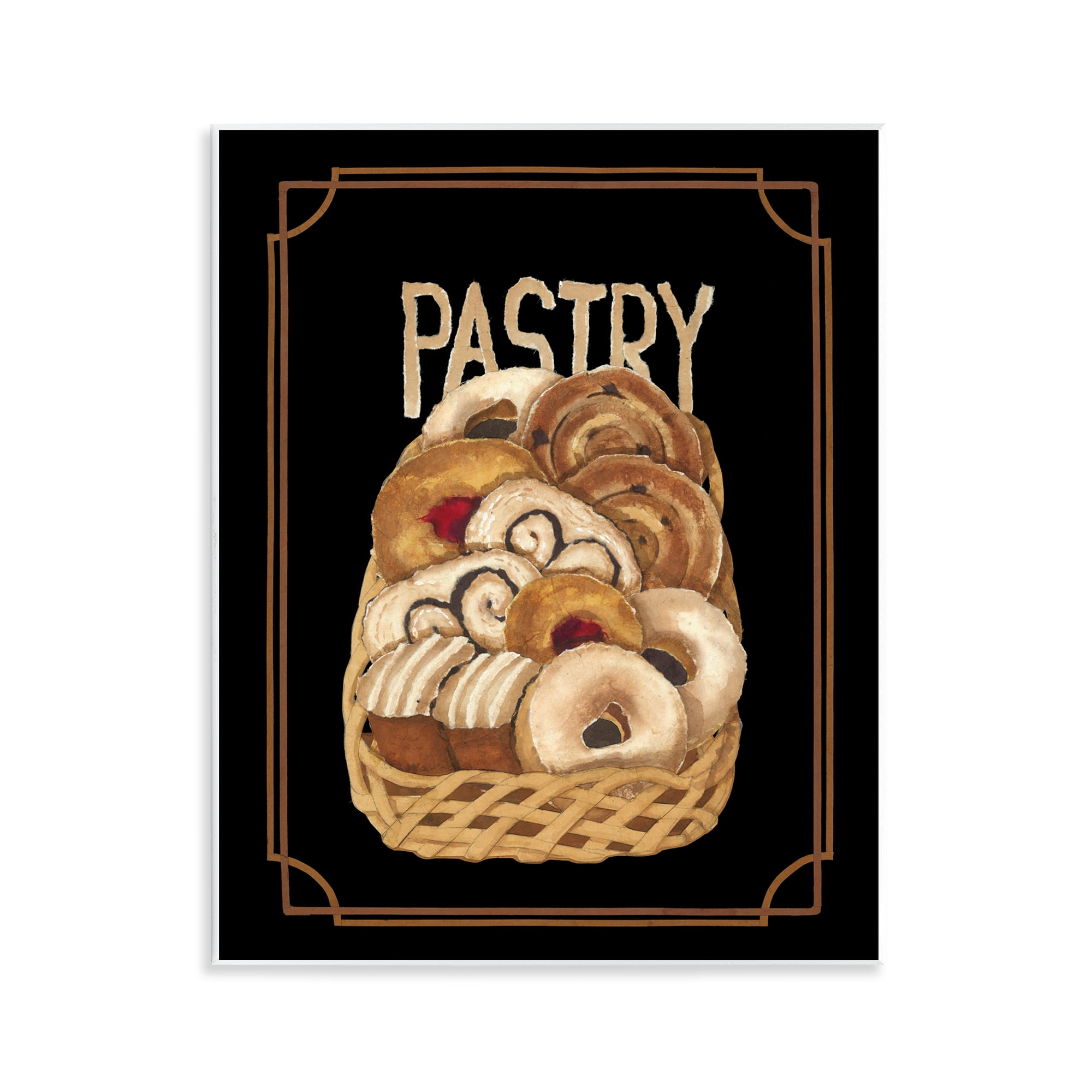 Stupell Industries Traditional Pasty Basket Food & Beverage Painting Unframed Art Print Wall Art, 11 x 14