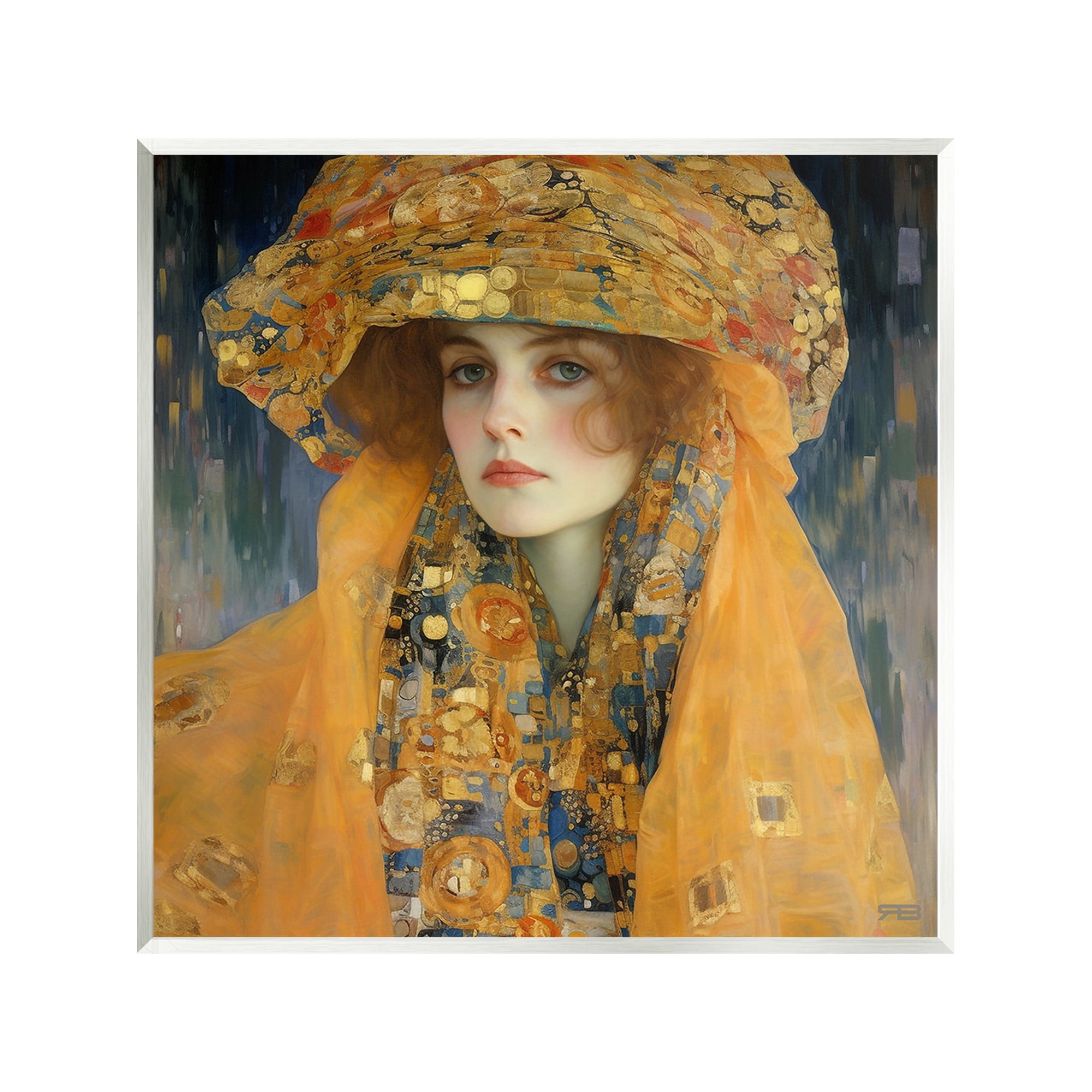 Stupell Industries Traditional Patterned Portrait Abstract Painting Unframed Art Print Wall Art, 12 x 12