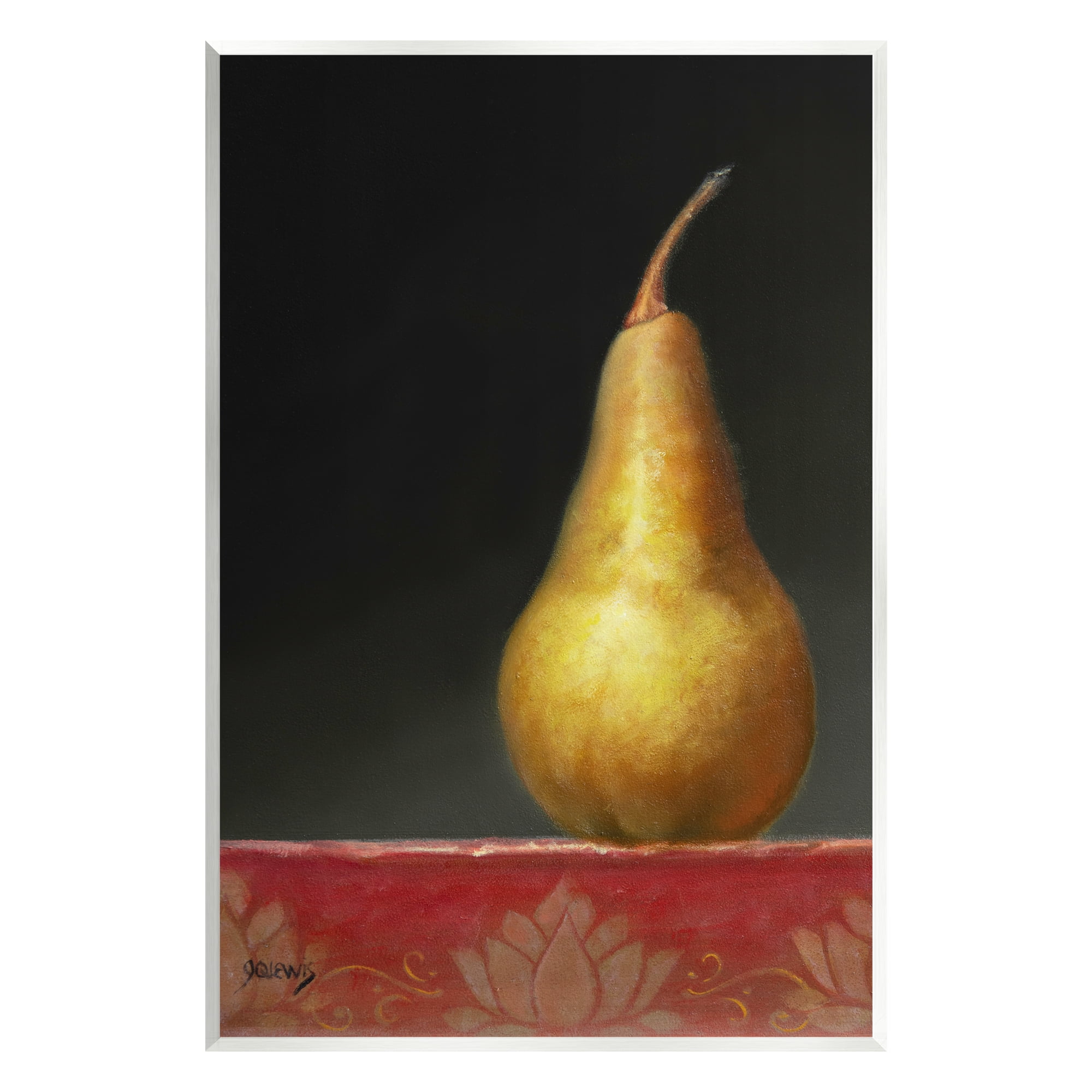 Stupell Industries Traditional Pear Still Life Food & Beverage Painting Unframed Art Print Wall Art