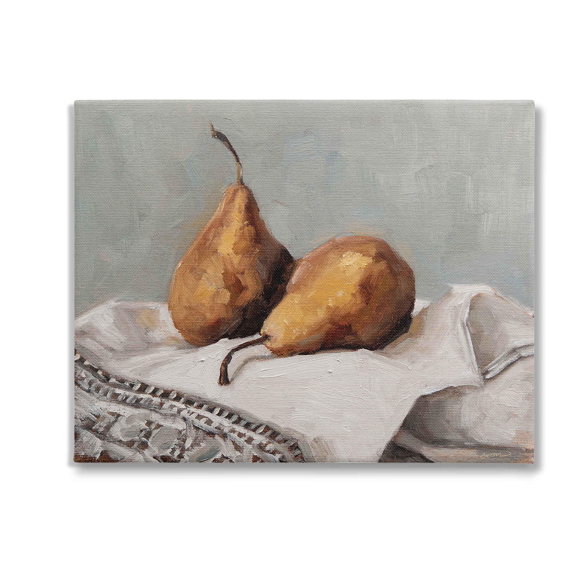 Stupell Industries Traditional Pears Still Life Food & Beverage Painting Gallery Wrapped Canvas Art Print Wall Art, 20 x 16