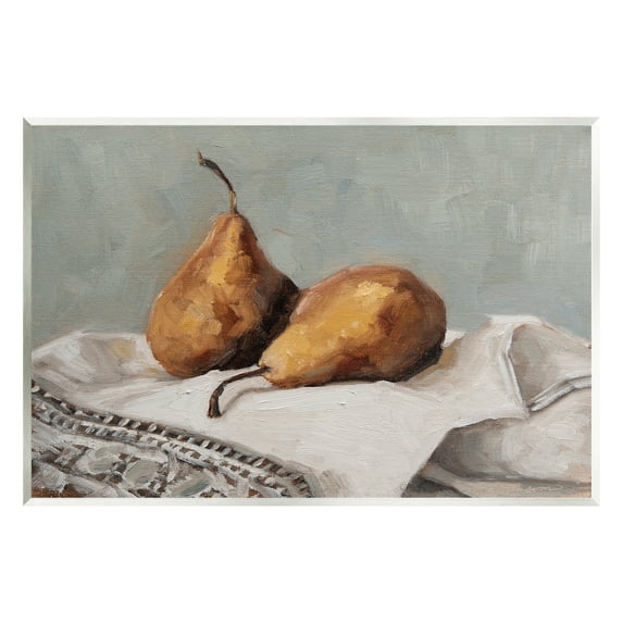 Stupell Industries Traditional Pears Still Life Food & Beverage Painting Unframed Art Print Wall Art, 15 x 10