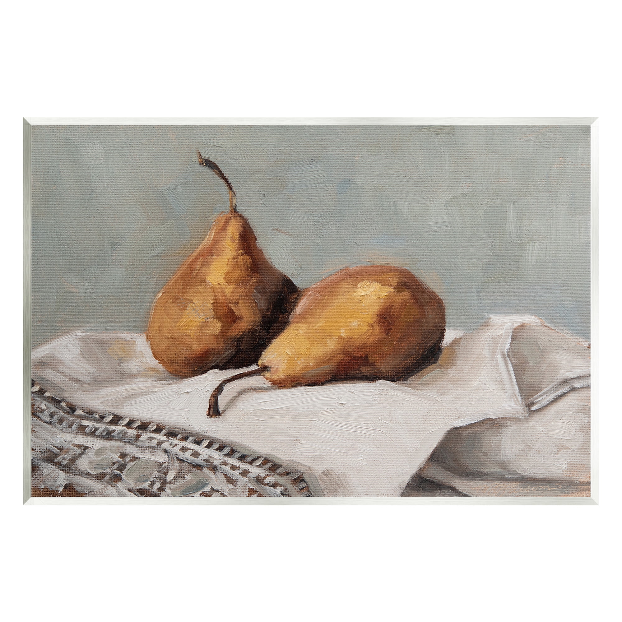 Stupell Industries Traditional Pears Still Life Food & Beverage Painting Unframed Art Print Wall Art, 19 x 13