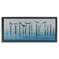 thumbnail image 1 of Stupell Industries Traditional Perched Sea Birds Black Floating Frame Canvas Art, 25 x 11, by Max Maxx, 1 of 8