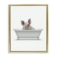 thumbnail image 1 of Stupell Industries Farmhouse Traditional Pig in Bath Gold Floating Frame Canvas Art, 25 x 31, by Annalisa Latella, 1 of 8