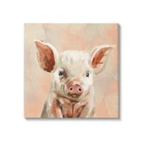 Stupell Industries Traditional Piglet Painting Animals & Insects Painting Gallery Wrapped Canvas Art Print Wall Art, 17 x 17
