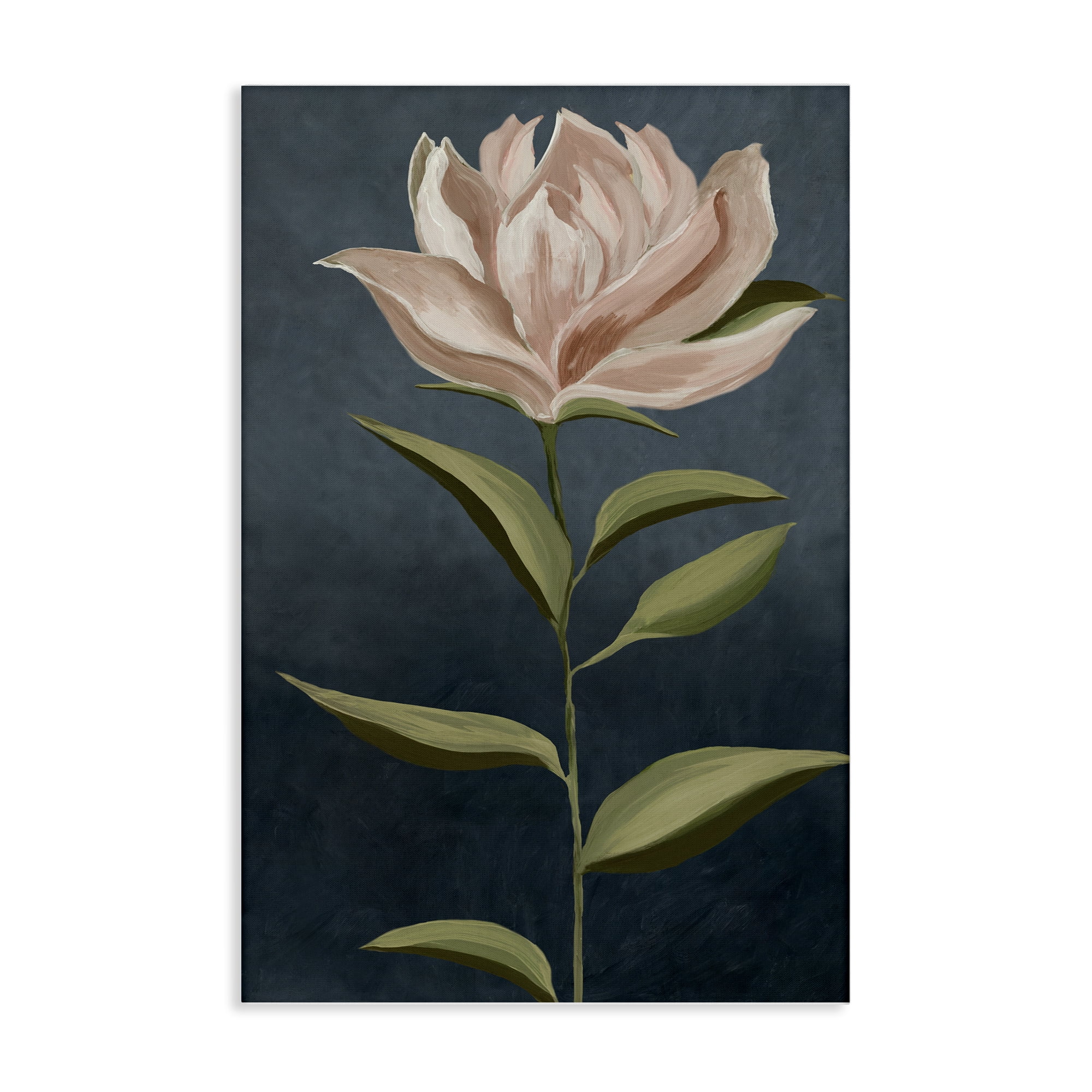 Stupell Industries Traditional Pink Bloom Plants & Flowers Painting Wrapped Canvas Art Print Wall Art, 20 x 30