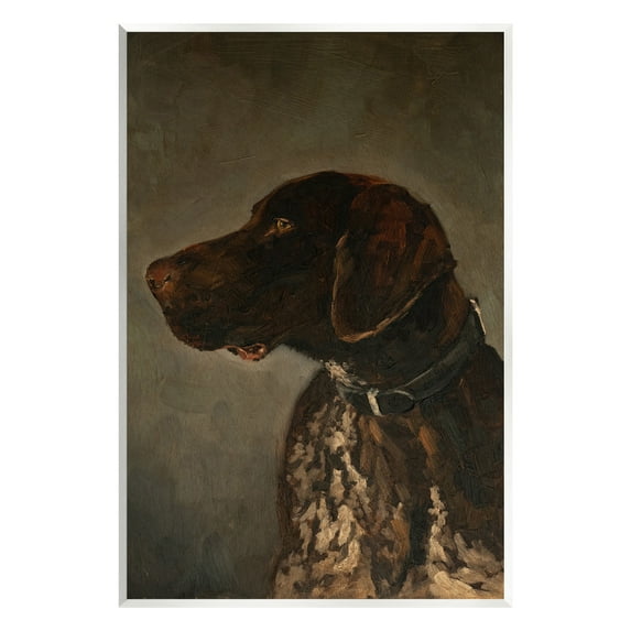 Stupell Industries Traditional Pointer Dog Portrait Animals & Insects Painting Unframed Art Print Wall Art, 10 x 15
