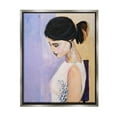 thumbnail image 1 of Stupell Industries Traditional Portrait of Woman Abstract Painting Gray Floater Framed Canvas Art Print Wall Art, 25 x 31, 1 of 10