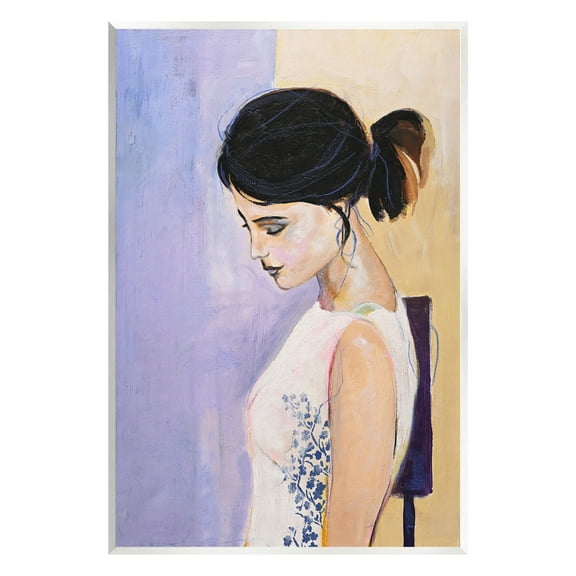 Stupell Industries Traditional Portrait of Woman Abstract Painting Unframed Art Print Wall Art, 10 x 15