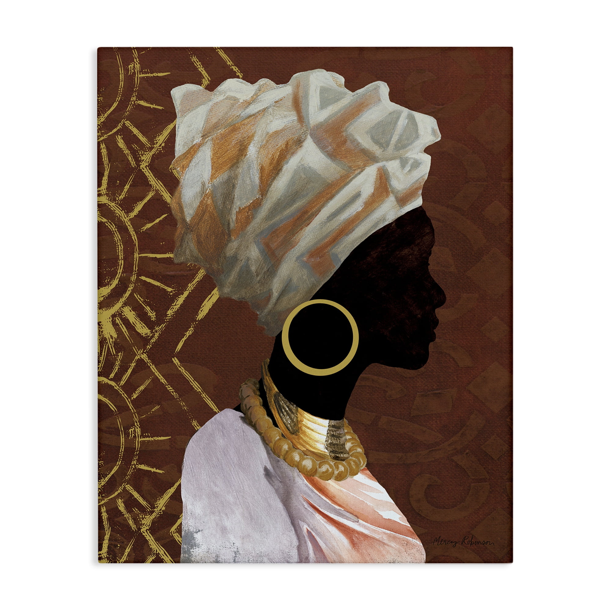 Stupell Industries Traditional Portrait of Woman Novelty Painting Gallery Wrapped Canvas Art Print Wall Art, 24 x 30