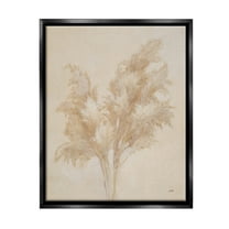 Stupell Industries Traditional Reeds Study Botanical & Floral Painting Black Floater Framed Canvas Art Print Wall Art, 17 x 21
