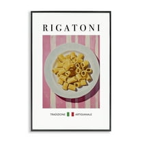Stupell Industries Traditional Rigatoni Pasta Food & Beverage Painting Black Framed Art Print Wall Art, 12 x 18
