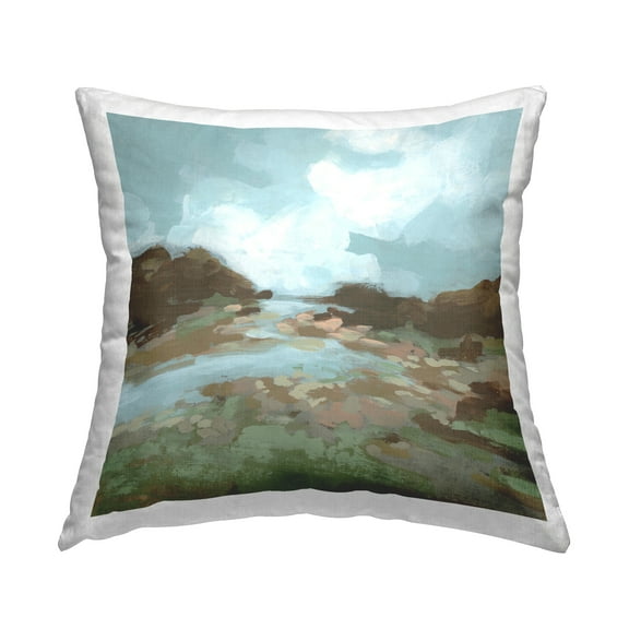 Stupell Industries Traditional River Bend Decorative Printed Throw Pillow Design by June Erica Vess .