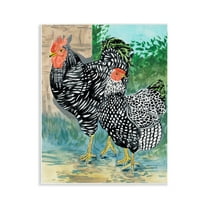 Stupell Industries Traditional Rooster Pair Animals Painting Unframed Art Print Wall Art, 11 x 14