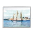 thumbnail image 1 of Stupell Industries Traditional Sailboat Ocean Landscape Cliffside Coast Painting, 30 x 24, Design by Lula Bijoux Studio, 1 of 7