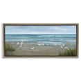 thumbnail image 1 of Stupell Industries Traditional Sandpiper View on Beach Brown Floating Frame Canvas Art, 31 x 14, by Nan, 1 of 7