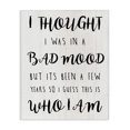 thumbnail image 1 of Stupell Industries Traditional Sassy Bad Mood Attitude Canvas Art, 36 x 48, by Lil' Rue, 1 of 7