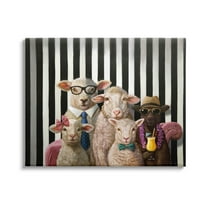 Stupell Industries Traditional Sheep Family Portrait Painting Gallery Wrapped Canvas Print Wall Art, Design by Lucia Heffernan