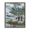 thumbnail image 1 of Stupell Industries Traditional Sheep Scene Landscape Painting Brown Floater Framed Canvas Art Print Wall Art, 25 x 31, 1 of 10