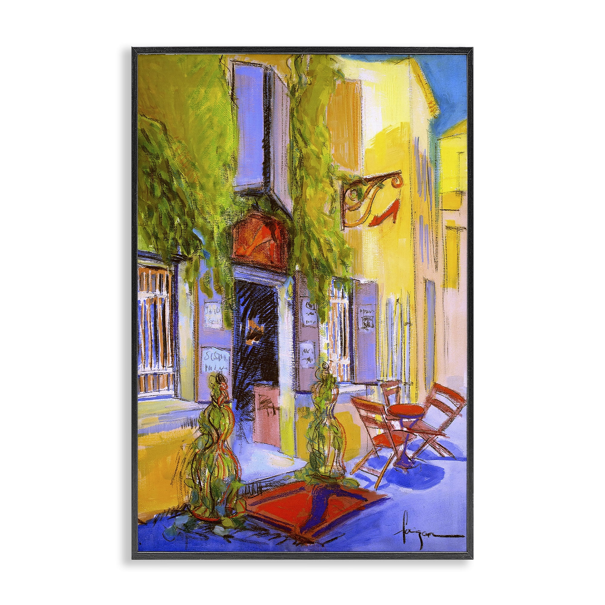 Stupell Industries Traditional Shoe Shop Building Scenic & Cityscapes Painting Black Framed Art Print Wall Art, 16 x 24