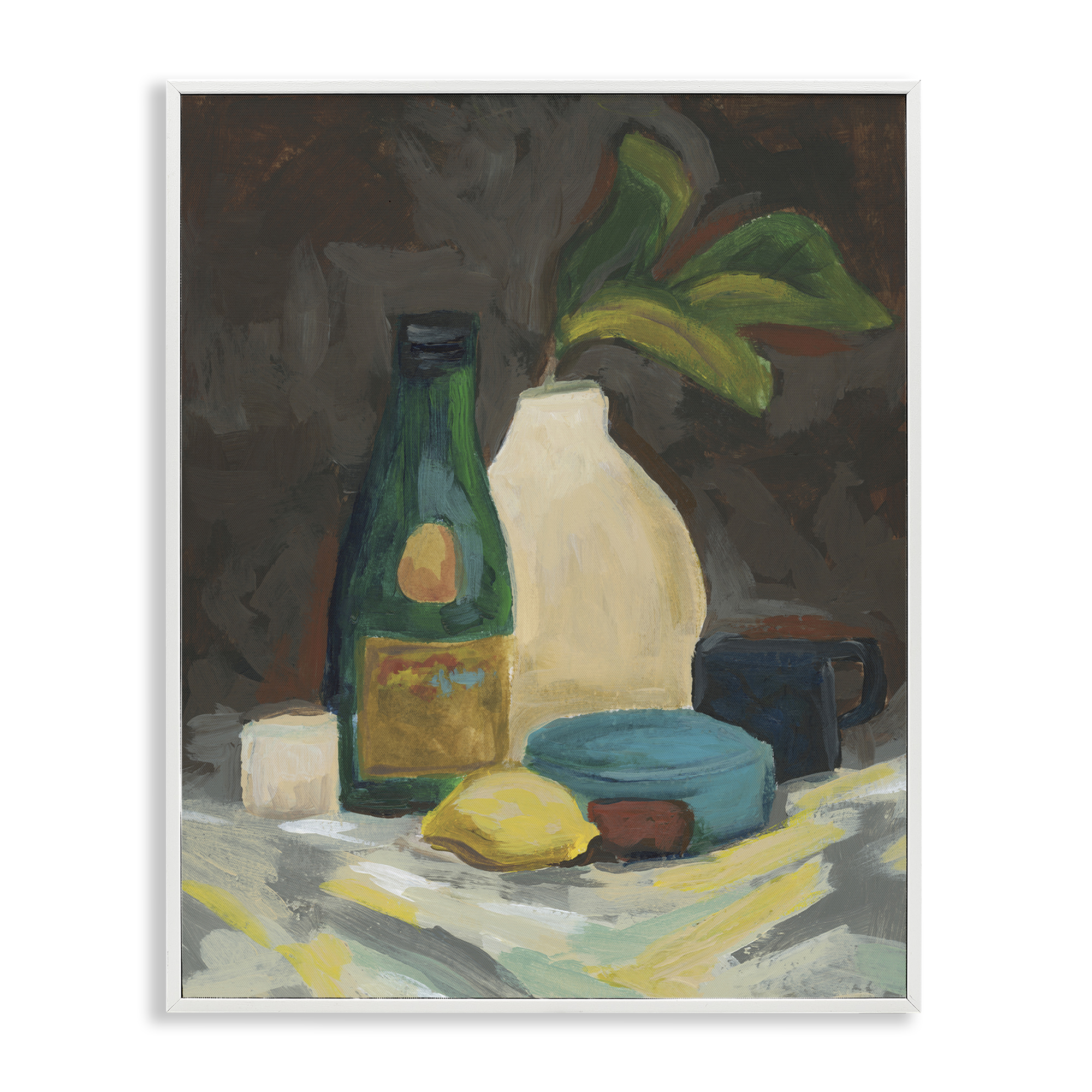 Stupell Industries Traditional Still Life Depiction Plants & Flowers Painting White Framed Art Print Wall Art, 11 x 14