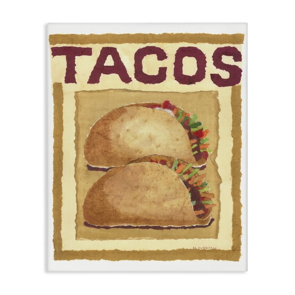 Stupell Industries Traditional Tacos Duo Food & Beverage Painting Gallery Wrapped Canvas Art Print Wall Art, 16 x 20