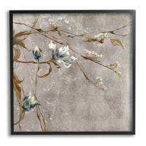 Stupell Industries Traditional Tree Flower Buds Graphic Art Black Framed Art Print Wall Art, Design by Liz Jardine