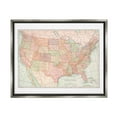 thumbnail image 1 of Stupell Industries Traditional USA Map Travel & Places Painting Gray Floater Framed Art Print Wall Art, 21 x 17, 1 of 10