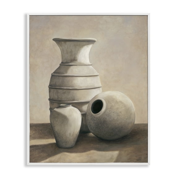 Stupell Industries Traditional Vessels Still Life Cottage Painting White Framed Art Print Wall Art, 11 x 14