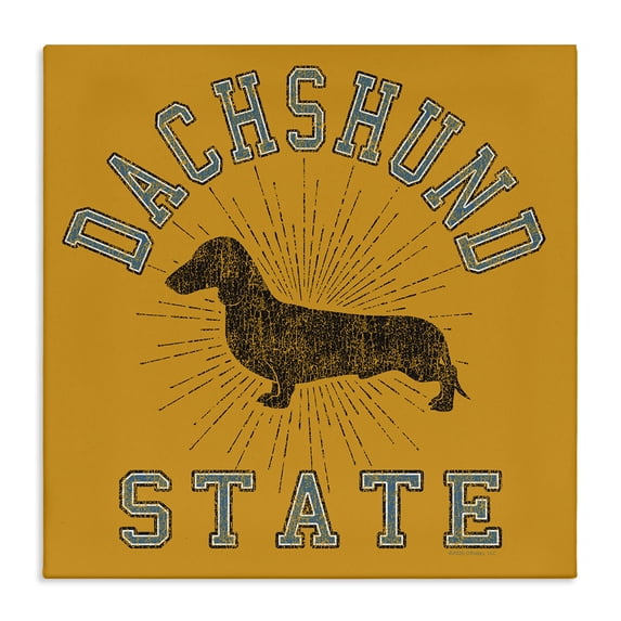 Stupell Industries Traditional Vintage Dachshund State Canvas Art, 17 x 17, by Spirit Animals/Life Is High