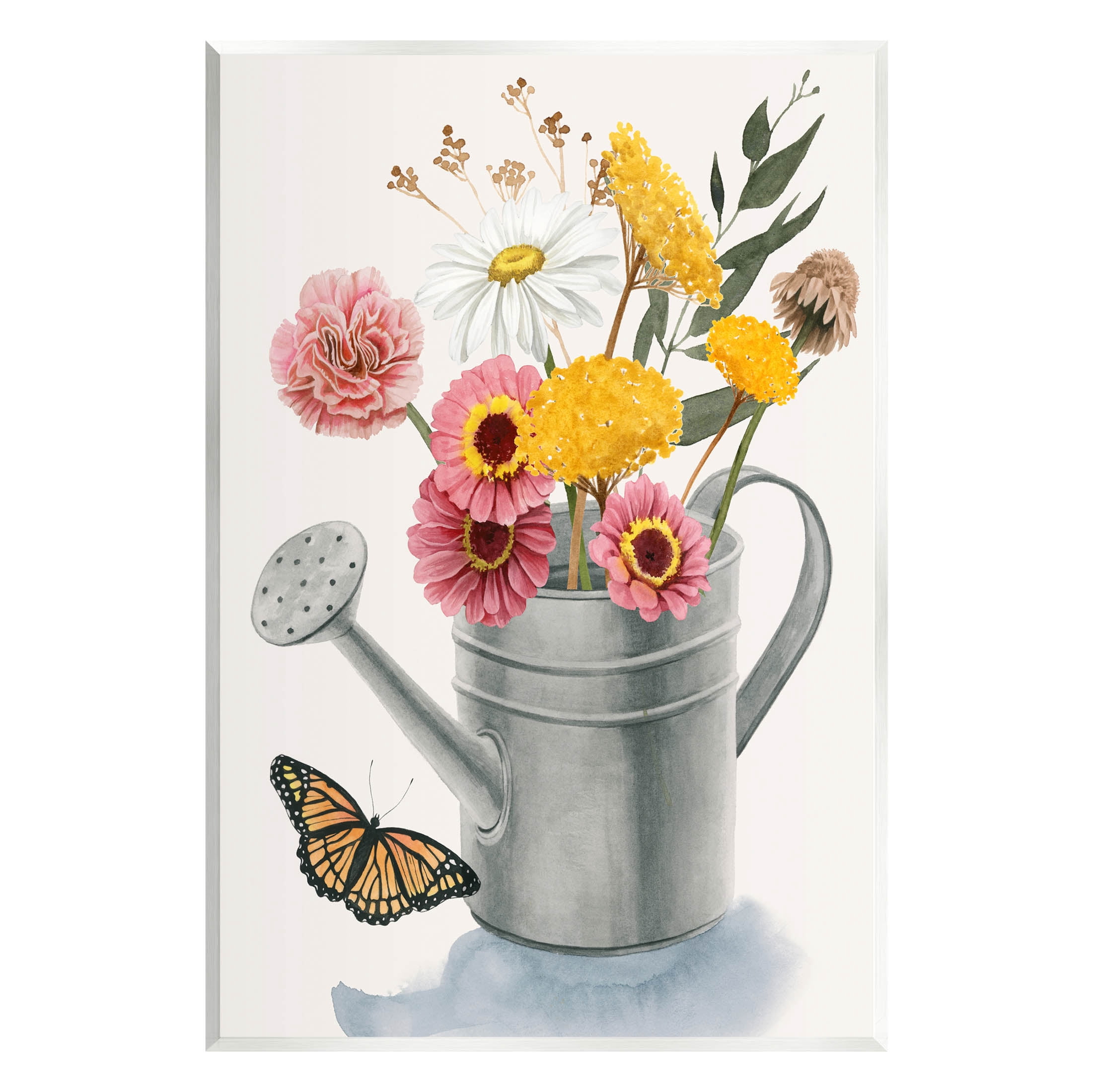 Stupell Industries Traditional Watering Can Flower Bouquet Painting Unframed Art Print Wall Art, Design by Grace Popp