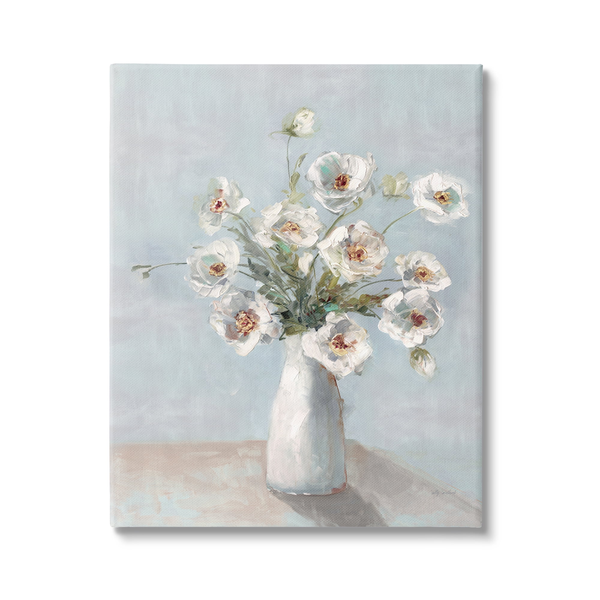 Stupell Industries Traditional White Blooms Botanical & Floral Painting Gallery Wrapped Canvas Art Print Wall Art, 24 x 30
