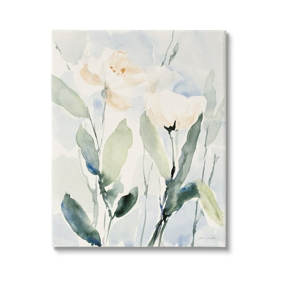 Stupell Industries Traditional White Flower Blossoms Watercolor Detail Painting Gallery Wrapped Canvas Print Wall Art, Design by Lanie Loreth