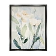 thumbnail image 1 of Stupell Industries Traditional White Flower Blossoms Watercolor Detail Painting Jet Black Floating Framed Canvas Print Wall Art, Design by Lanie Loreth, 1 of 5