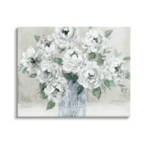Stupell Industries Traditional White Flower Bouquet Painting Gallery Wrapped Canvas Print Wall Art, Design by Carol Robinson
