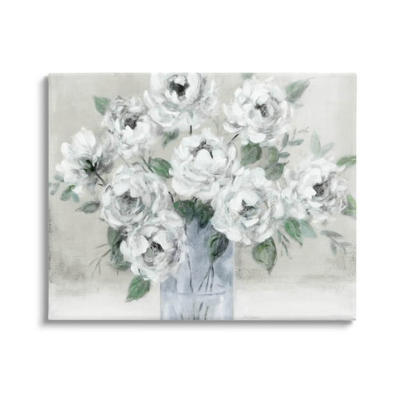 Stupell Industries Traditional White Flower Bouquet Painting Gallery Wrapped Canvas Print Wall Art, Design by Carol Robinson