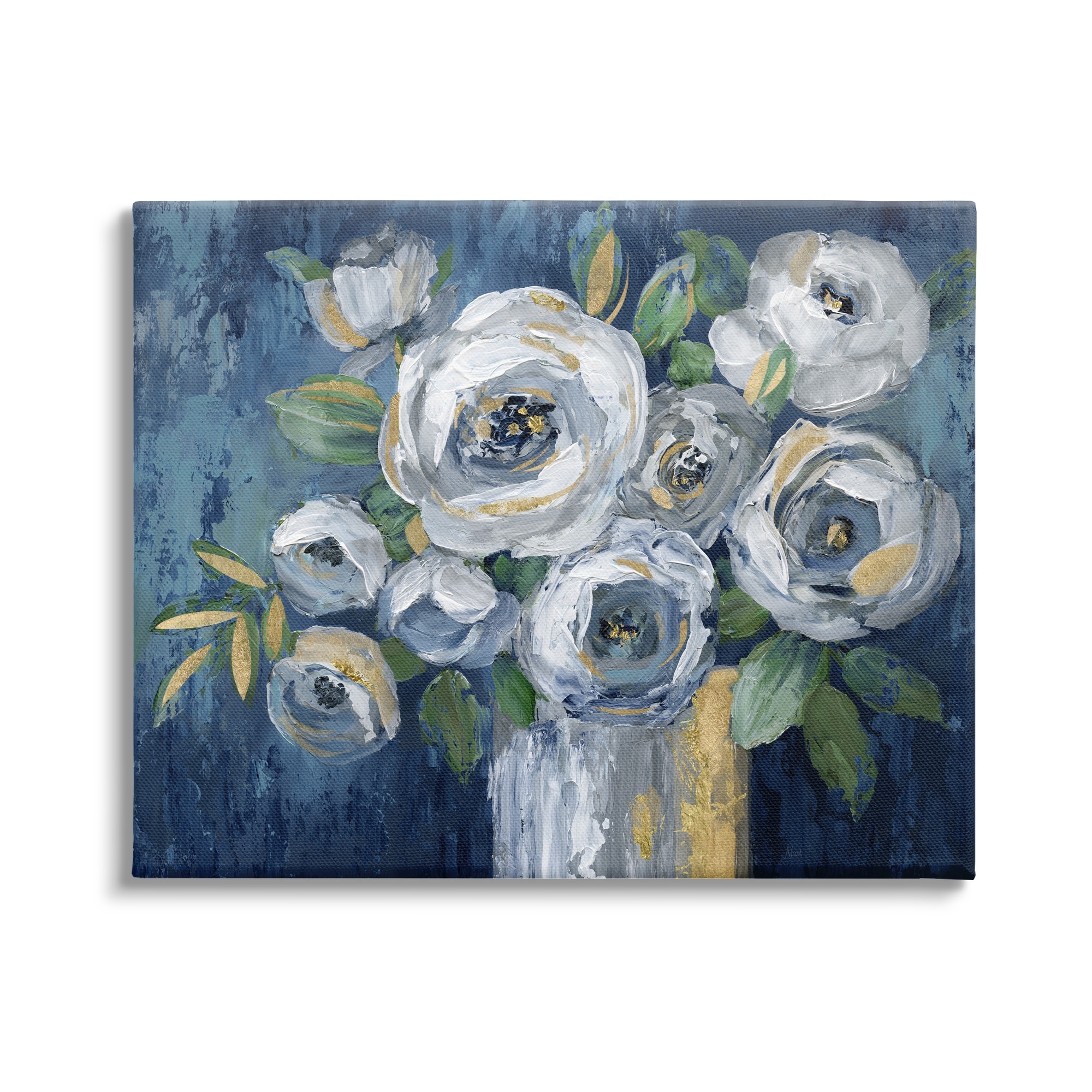 Stupell Industries Traditional White Peonies Flower Bouquet Painting , 20 x 16, Design by Nan